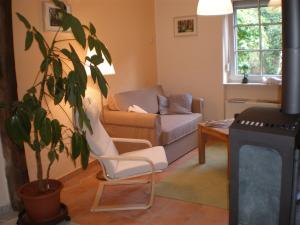 梅塞尼希弗瑞恩维恩吉特赛尔瓦兹维恩酒店的客厅配有沙发、椅子和植物