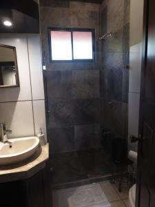 福尔图纳Villas las Palmas的带淋浴和盥洗盆的浴室
