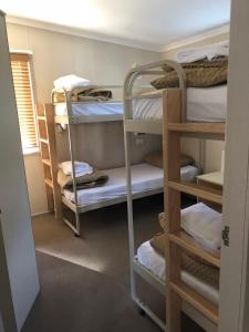 巴特曼斯贝普拉苏而立旅游度假大篷车假日公园的宿舍间内带几张双层床的客房