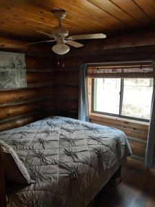 Cozy Cub Log Cabin - Year Round Tranquil Beauty客房内的一张或多张床位