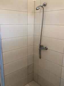 普拉索尼西Kedros Rooms的浴室内设有一个带淋浴喷头的淋浴间。