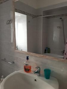 阿尔塔穆拉chicchinella的浴室水槽和一瓶肥皂