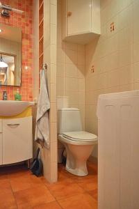 纳尔瓦约埃苏12 Koidu的浴室配有白色卫生间和盥洗盆。