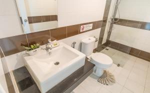 甲米镇Alisa Krabi Hotel-SHA Plus的一间带水槽和卫生间的浴室