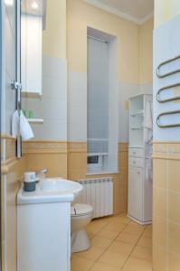 基辅向日葵住宿加早餐旅馆的浴室配有白色水槽和卫生间。