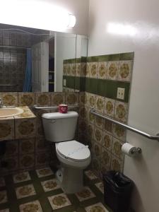 沃尔长滩汽车旅馆的一间浴室