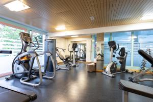 莱克斯西格妮娜酒店的健身房设有数台跑步机和有氧运动器材
