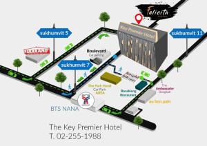 曼谷The Key Premier Hotel Sukhumvit Bangkok的主要酒店地图