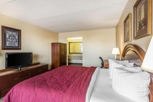 伊斯利伊斯利品质酒店的配有一张床和一台平面电视的酒店客房
