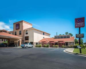 巴拿马城Comfort Suites Panama City near Tyndall AFB的停车场位于酒店前