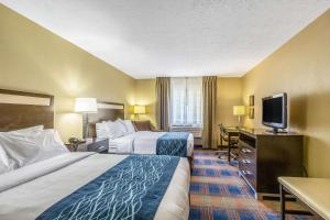 独立市英迪盘尼德斯舒适酒店的酒店客房设有两张床和一台平面电视。