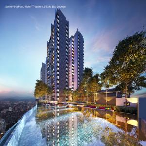 莎阿南Aldridge Residence Tropical Suite - EMIRA的建筑设计与游泳池