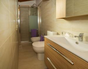 洛卡卢美拉Casa del Melograno 40的浴室配有卫生间、盥洗盆和淋浴。