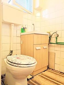 萨拉热窝Sarajevo Rooms的一间带卫生间和水槽的浴室