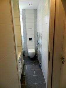 不来梅港Miramar的一间带卫生间和水槽的浴室