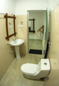 丹不拉Rock View Home Stay的一间带卫生间和水槽的浴室