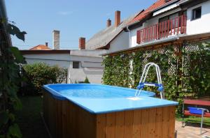 希欧福克Studio in Siofok/Balaton 35633的庭院内带水龙头的热水浴池