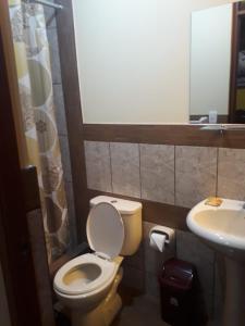 塔克纳El Marquez的一间带卫生间和水槽的浴室