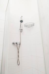 维也纳Tiny Hideaway的浴室内配有淋浴和头顶淋浴