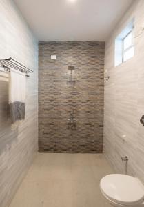 帕特南Crystall Goa Emerald Edition的一间带卫生间和大型淋浴的浴室