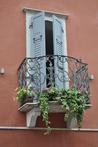 阿拉艾维鲁泰酒店的建筑里带鲜花的阳台