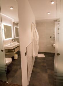 多特蒙德德瑞斯环形酒店的一间带卫生间和水槽的浴室