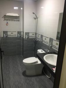 下龙湾Ngọc Anh Hotel的一间带卫生间和水槽的浴室
