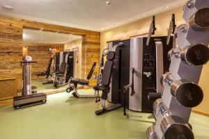 阿罗萨阿罗萨阿尔卑斯酒店的健身房设有数台跑步机和健身器材