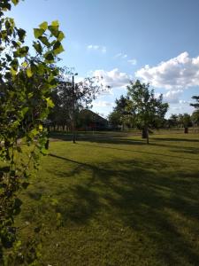 特玛斯德戴曼索勒露娜矿泉度假酒店的公园里种有树木的草地