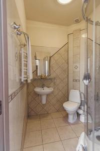 加里宁格勒佐罗塔亚布达酒店的一间带卫生间和水槽的浴室