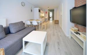 斯克拉斯卡波伦巴Apart-Invest Apartament Oslo的带沙发和平面电视的客厅