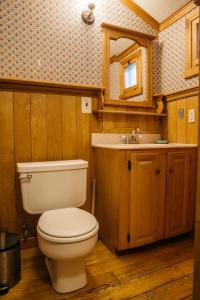 毕夏普加州旅舍的一间带卫生间和水槽的浴室