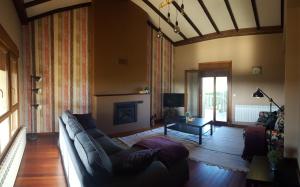 O Pino Casa Loisiana的带沙发和壁炉的客厅