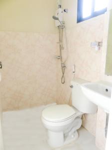 班塔延岛纳内特游客宾馆的一间带卫生间和水槽的浴室