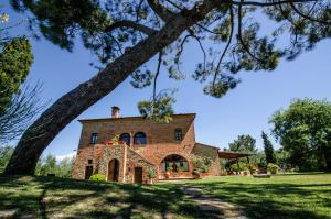 托里塔迪谢纳Villa Scianellone的一座有树的山丘上的古老石屋