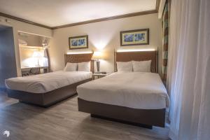 科维纳范莱酒店的一间酒店客房,房间内设有两张床