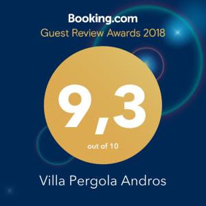 加夫里翁Villa Pergola Andros的九号读来宾评语奖的标志