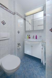 采尔马特灵气公寓的一间带卫生间和水槽的浴室