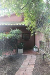 罗马La Casa di Ornella的两棵盆栽植物的房屋