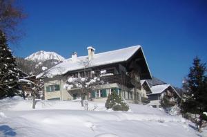 富尔普梅斯Ansitz Hofer的大房子,大雪覆盖着大山