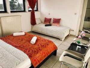 诺瑟海姆FANTASIA a spacious beautiful apartment & affordable的小房间设有床和沙发