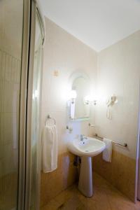 康斯坦察克拉斯酒店的一间带水槽和淋浴的浴室