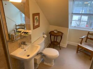 圣安德鲁斯奥尔巴尼圣安德鲁斯酒店的浴室配有白色卫生间和盥洗盆。