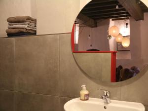 兹沃勒De Pelsertoren的一间带水槽和镜子的浴室