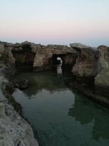 蒂贾诺La Baronessa的岩石中的洞穴,有水池
