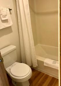 西塔科西雅图 - 塔科玛机场超值酒店的一间带卫生间和浴缸的浴室
