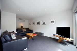 瑟尔曼西雷蒙德公寓的带沙发和平面电视的客厅