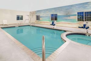 西德尼麦克罗特客栈&套房的墙上画画的大型游泳池