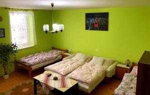 LiskováPrivat DAŇO的绿色客房 - 带两张床和一张沙发