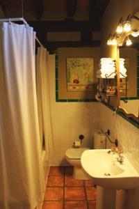 锡古恩萨卡瑟纳露西亚酒店的浴室配有卫生间、盥洗盆和淋浴。